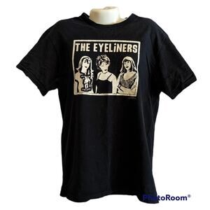 VTG RARE 2002 The Eyeliners Band Tour Tee T-shirt Pop Punk Riot Grrrl Music M
